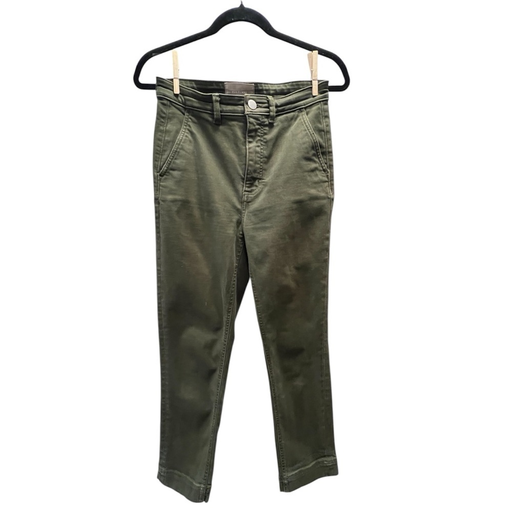 EVERLANE Slim Leg Crop Ankle Pants in Hunter Green- Size 4